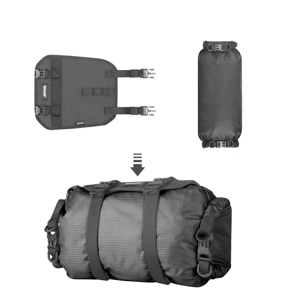 Handlebar Bags RHINOWALK - Waterproof Front Handlebar Roll and Dry Bag (12L)