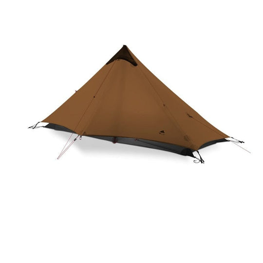 Khaki 1P 3 Season / China LanShan 2 3F UL GEAR 2 Person 1 Person Outdoor Ultralight Camping Tent 3 Season 4 Season Professional 15D Silnylon Rodless Tent