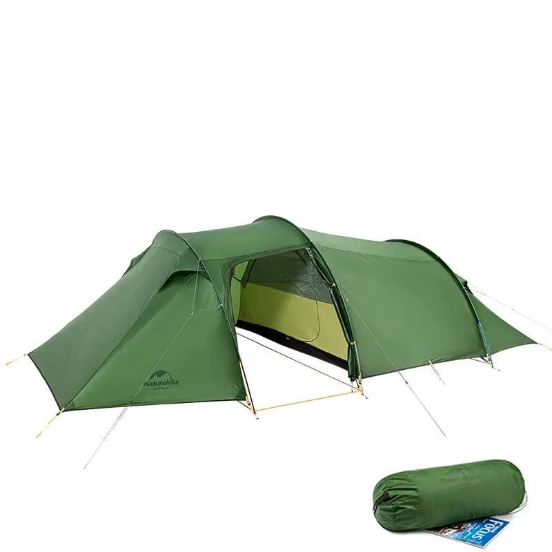 Naturehike Opalus Tunnel Tent Camping Tent for 2/3/4 Person Family Tunnel Tent with Vestibule Sleep Room for Motrocycle Bike